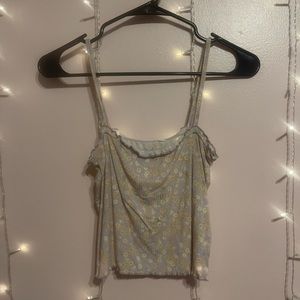 light purple & yellow flower top from pacsun